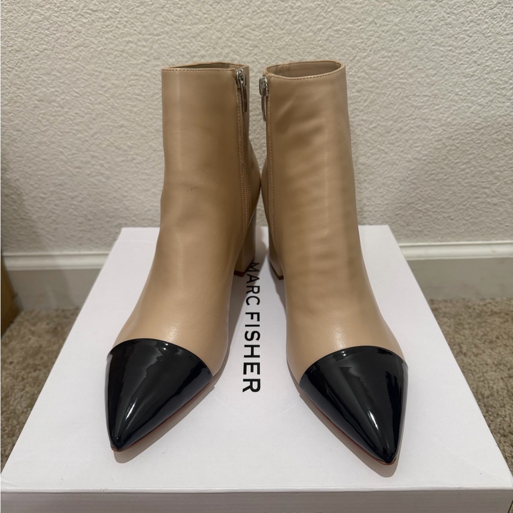 “New” Marc Fisher JELANIE Light Natural Ankle Boots size9.5 - Picture 2 of 5